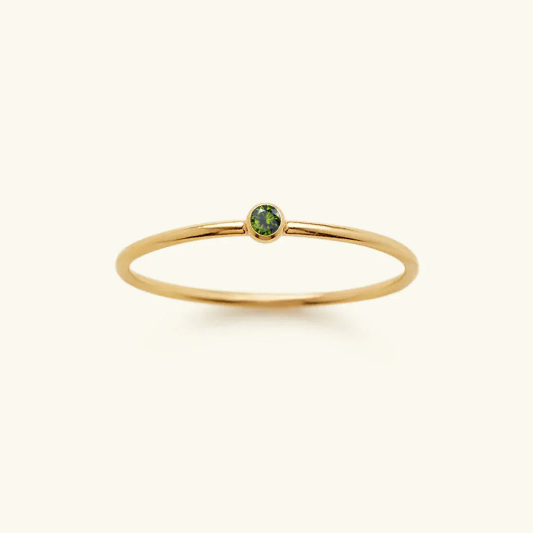 Gold-Plated Crystal Stackable Ring for Women