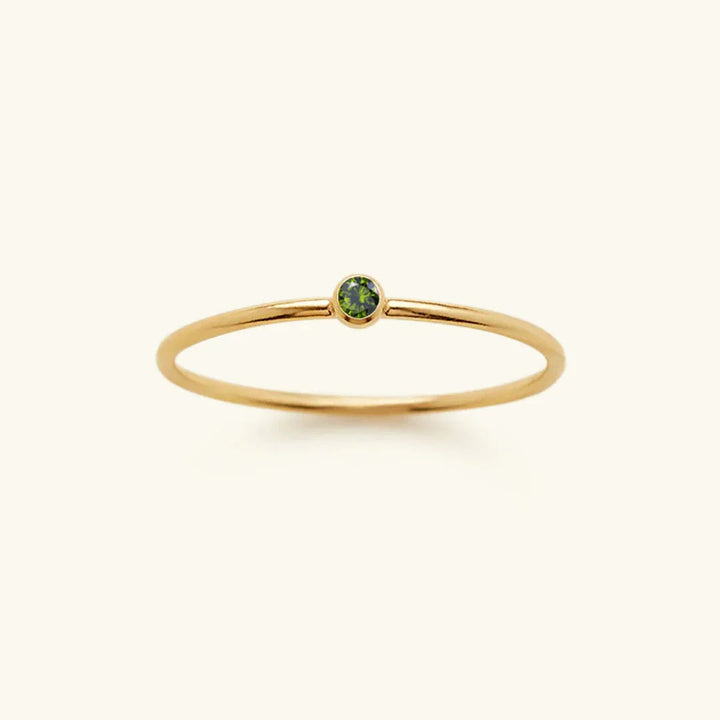 Gold-Plated Crystal Stackable Ring for Women