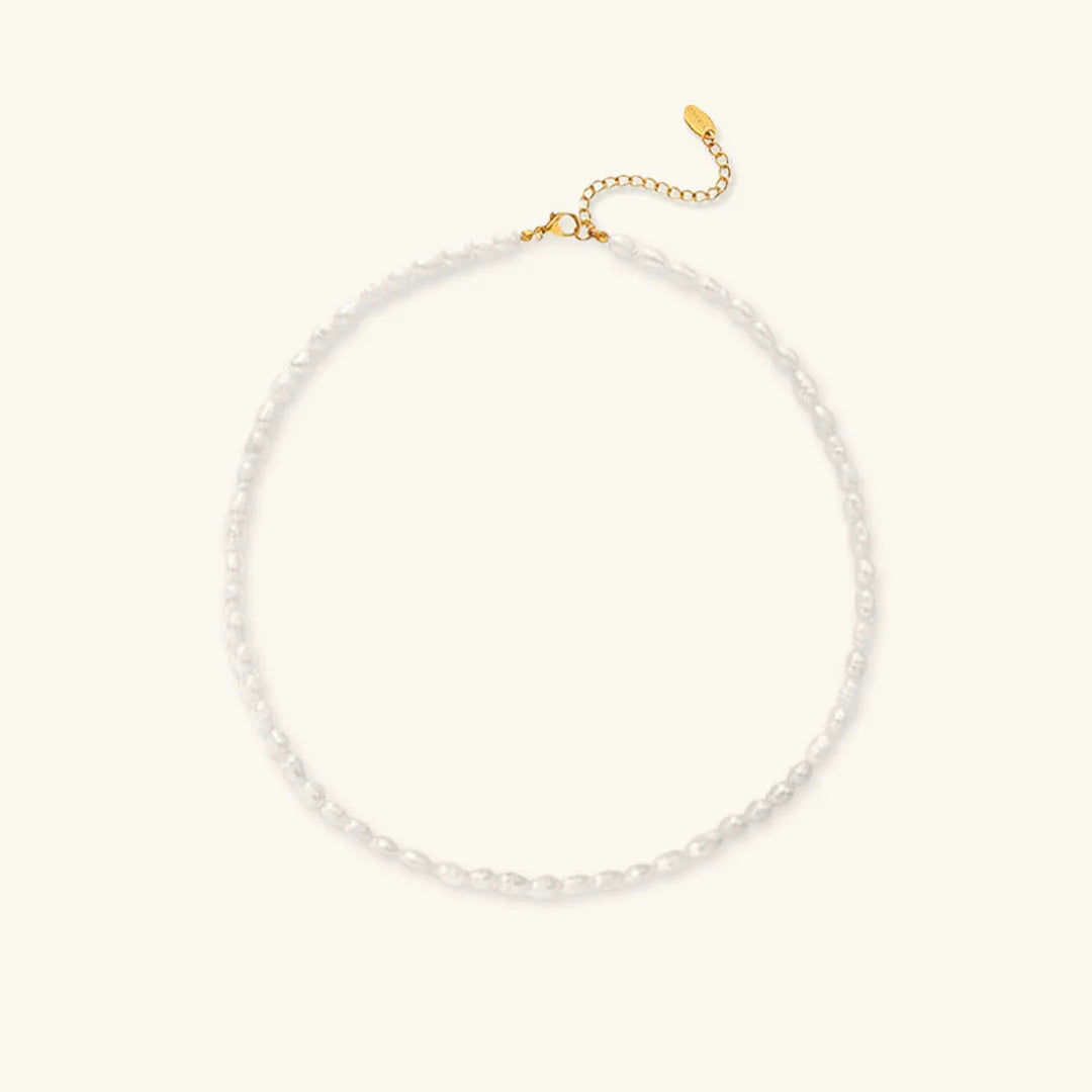 Gold-Plated Faux Pearl Choker Necklace