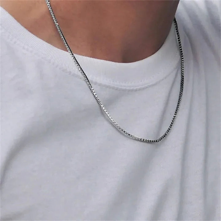 Gold-Tone Slim Box Chain Necklace