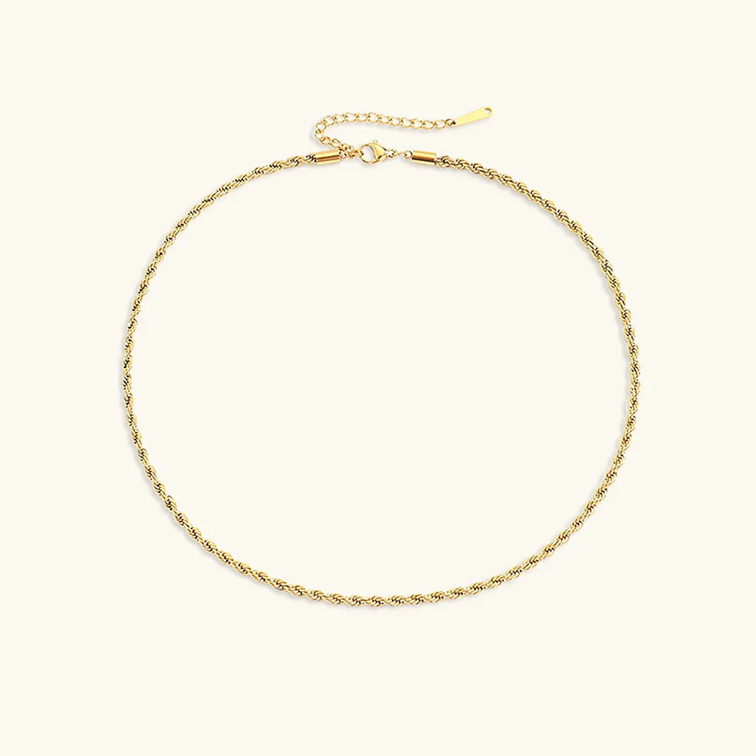 Gold-Plated Rope Chain Necklace for Women