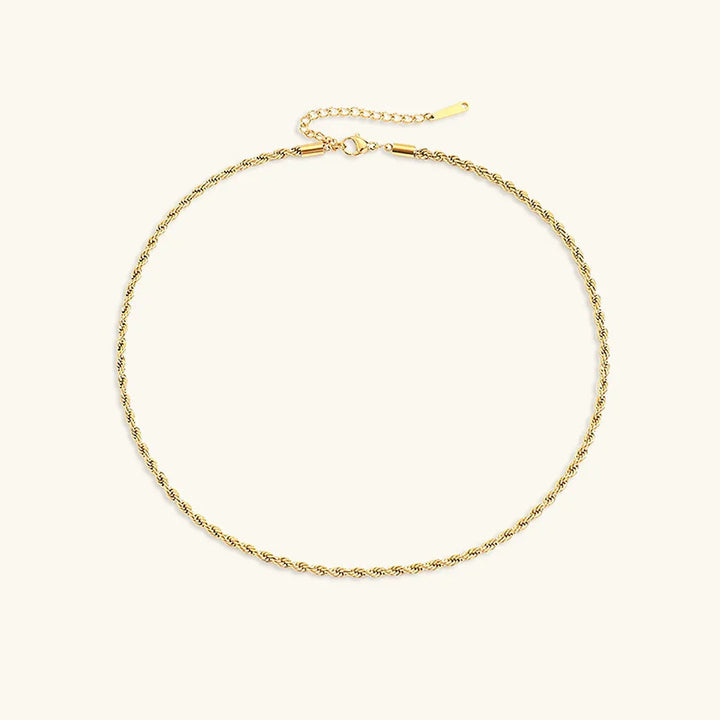 Gold-Plated Rope Chain Necklace for Women