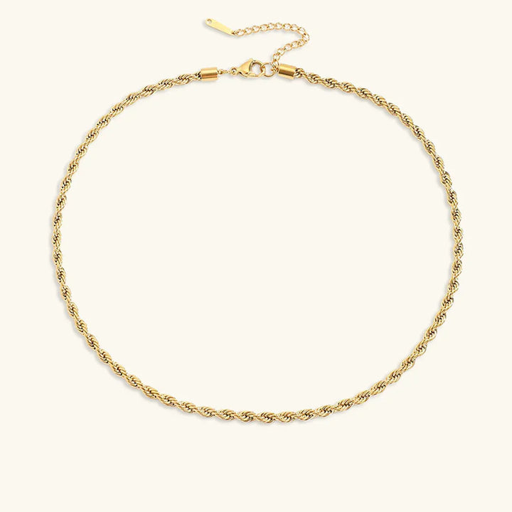 Gold-Plated Rope Chain Necklace for Women