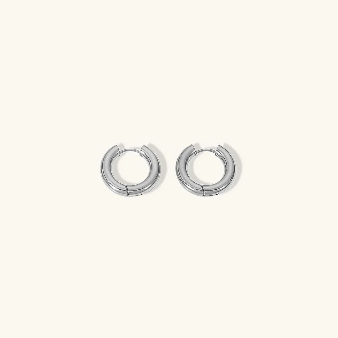 Gold-Plated Stainless Steel Hoop Earrings for Women