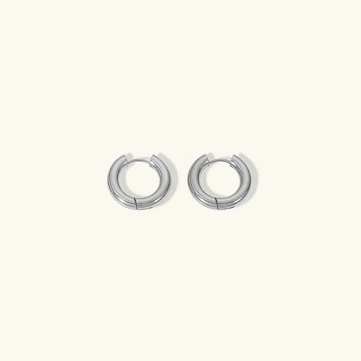 Gold-Plated Stainless Steel Hoop Earrings for Women