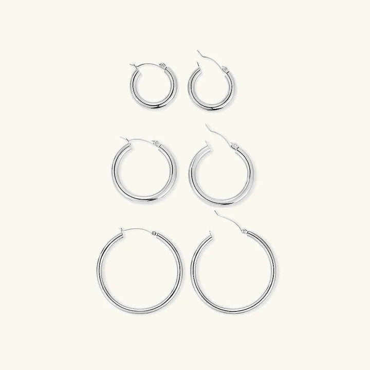 Gold-Plated Broad Hoop Earrings for Women