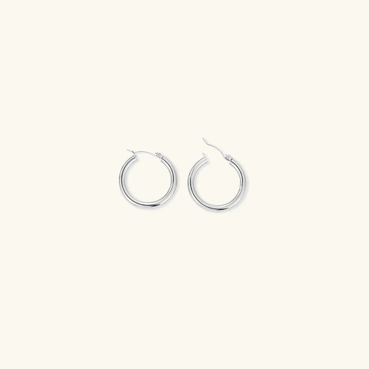 Gold-Plated Broad Hoop Earrings for Women