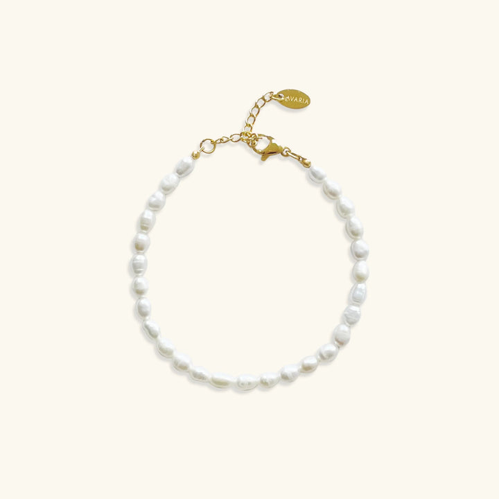 Gold-Plated Faux Pearl Jewelry 2-Piece Set