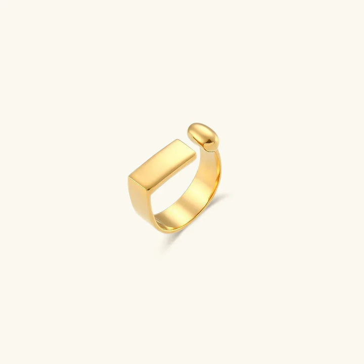 Gold-Plated Open Band Ring for Women