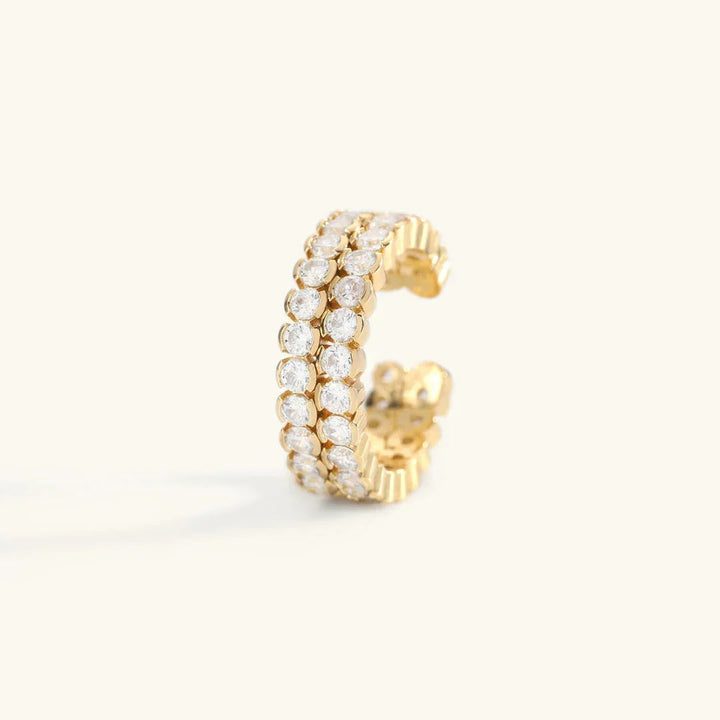 Gold-Plated CZ Statement Ring for Women