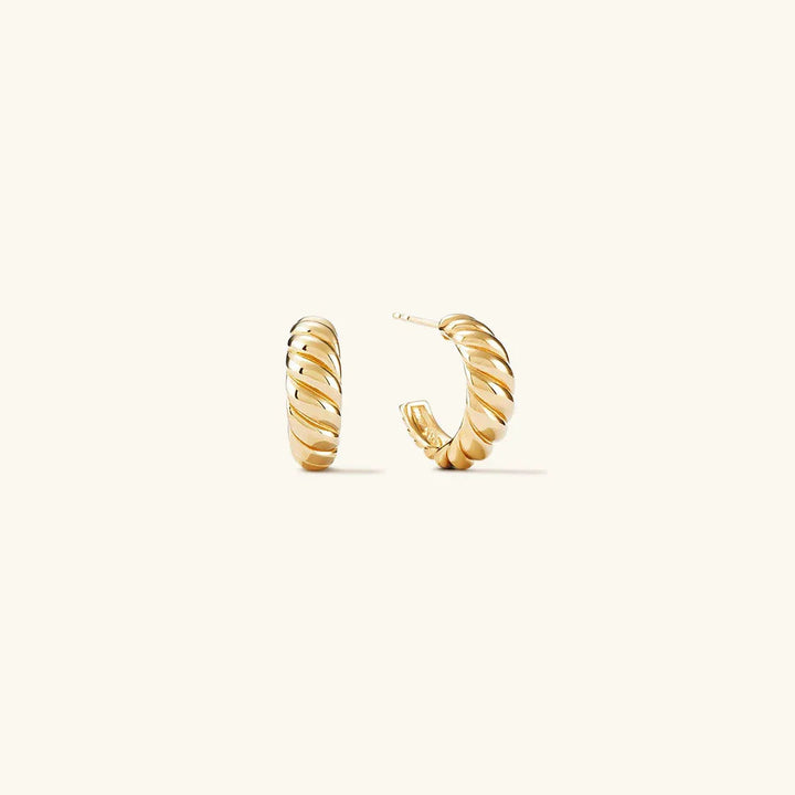 Gold-Plated Chunky Huggie Earrings for Women