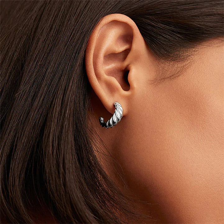 Gold-Plated Chunky Huggie Earrings for Women