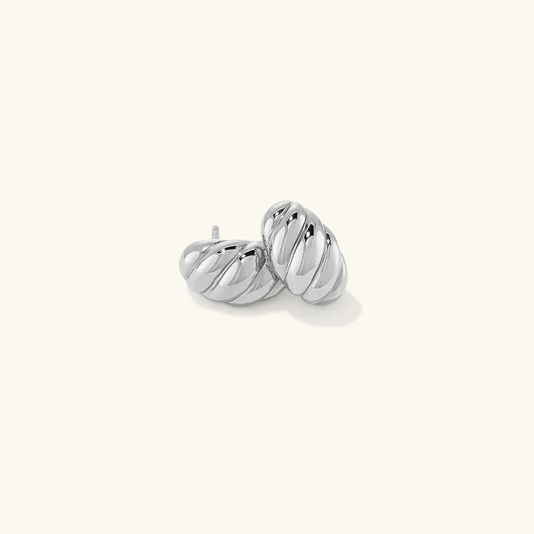 Gold-Plated Croissant Huggie Earrings for Women