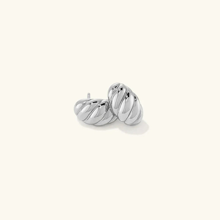 Gold-Plated Croissant Huggie Earrings for Women