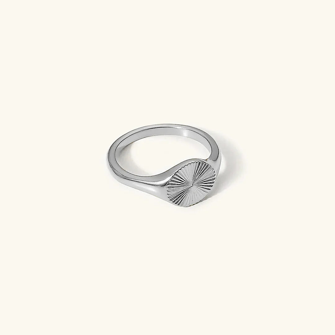 Minimalist Gold-Plated Signet Ring for Women