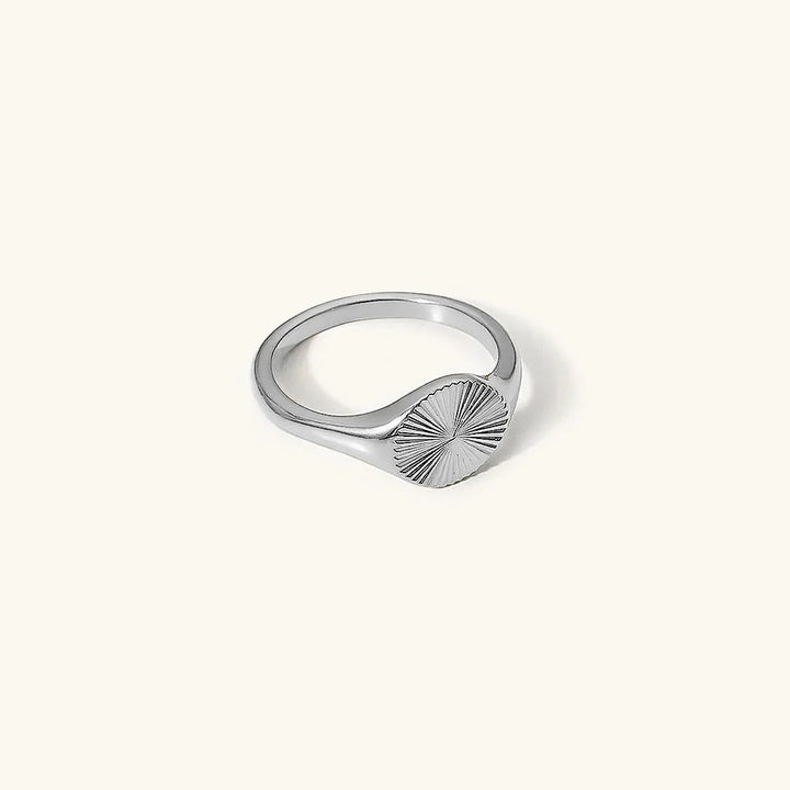 Minimalist Gold-Plated Signet Ring for Women