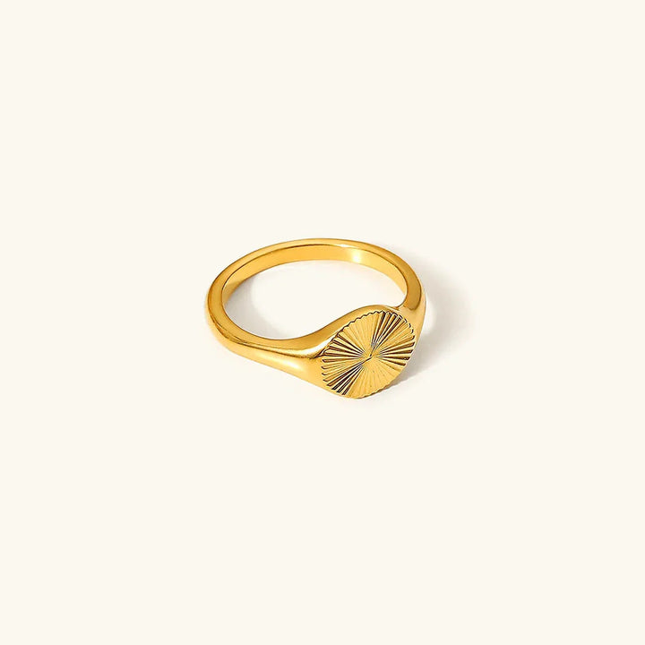 Minimalist Gold-Plated Signet Ring for Women