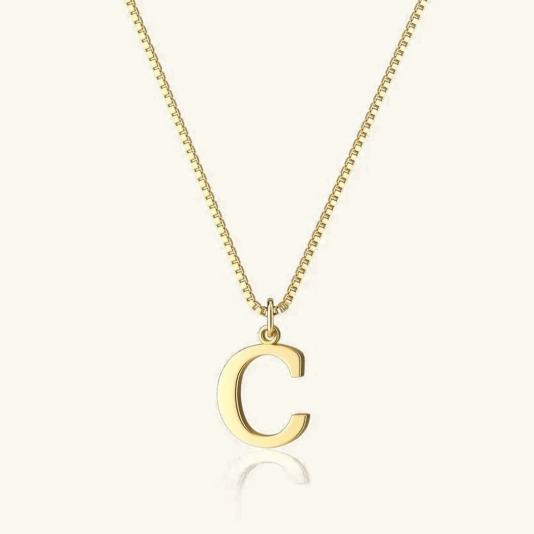 Gold-Tone Letter Initial Pendant Necklace