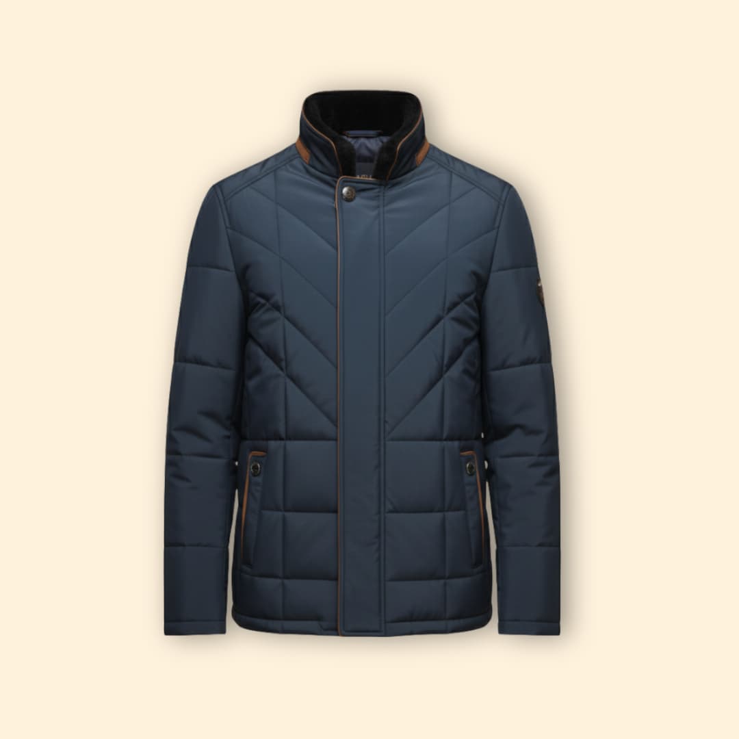 Men’s Coat with Standing Collar