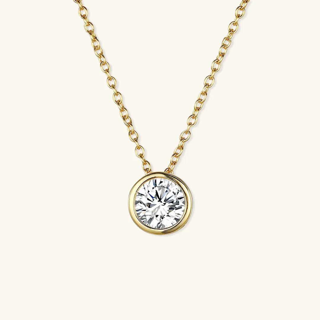 Gold-Plated Crystal Pendant Necklace for Women
