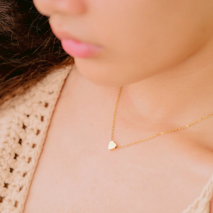 Gold-Plated Heart Pendant Necklace Women
