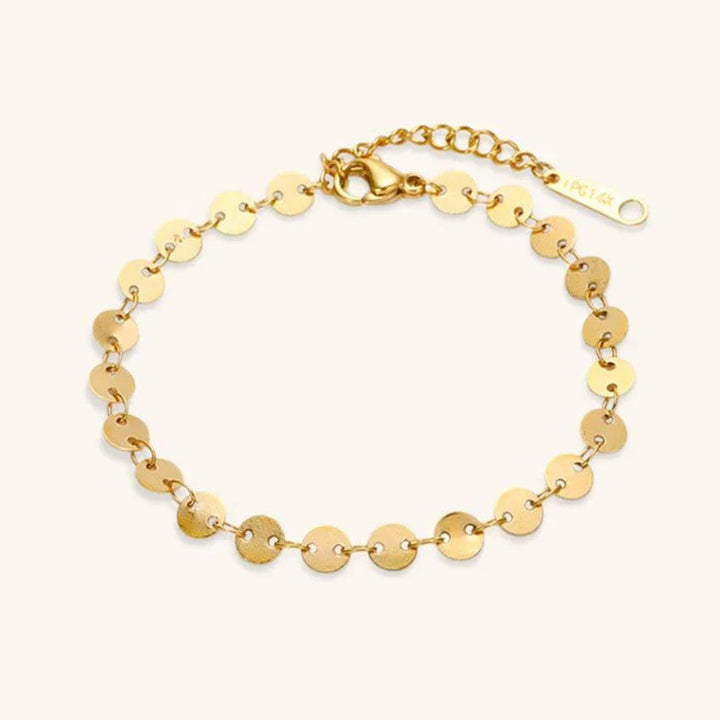 Gold-Plated Round Chain Bracelet for Women