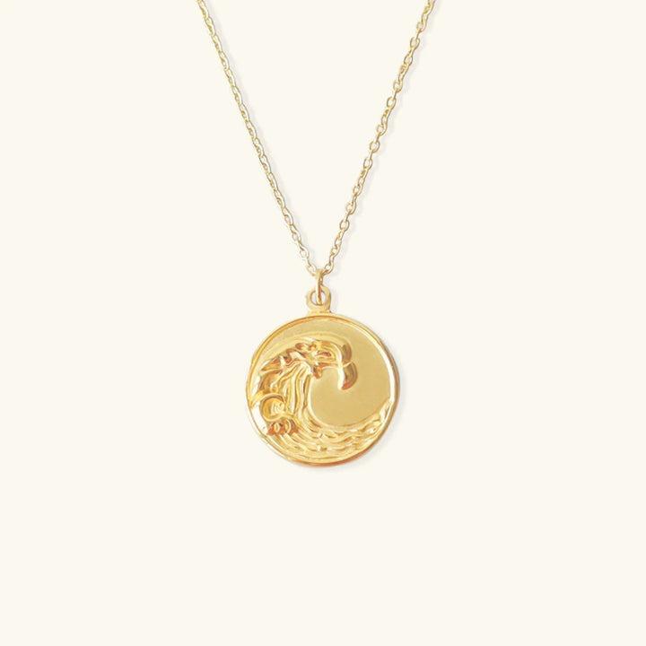 Gold-Plated Ocean Pendant Necklace For Women