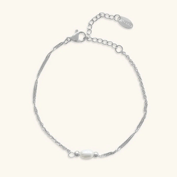 Gold-Plated Faux Pearl Dainty Bracelet