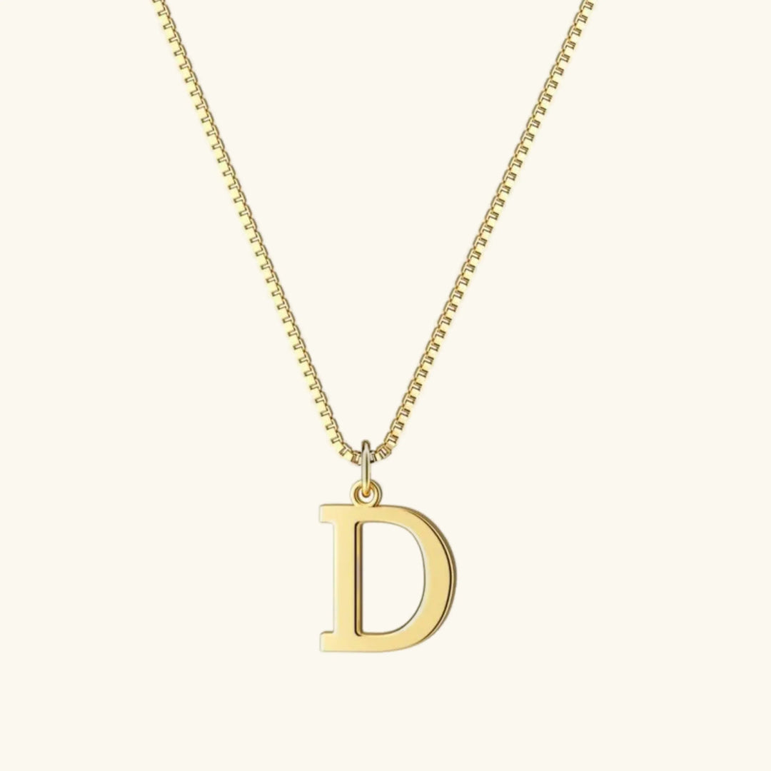 Gold-Tone Letter Initial Pendant Necklace