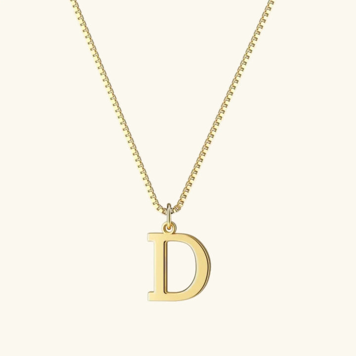 Gold-Tone Letter Initial Pendant Necklace