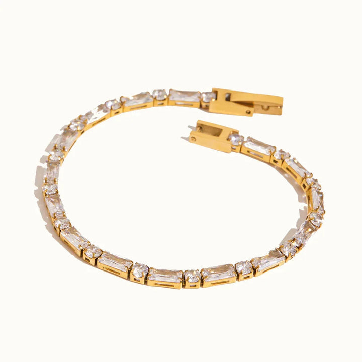 Gold-Plated CZ Tennis Bracelet for Women