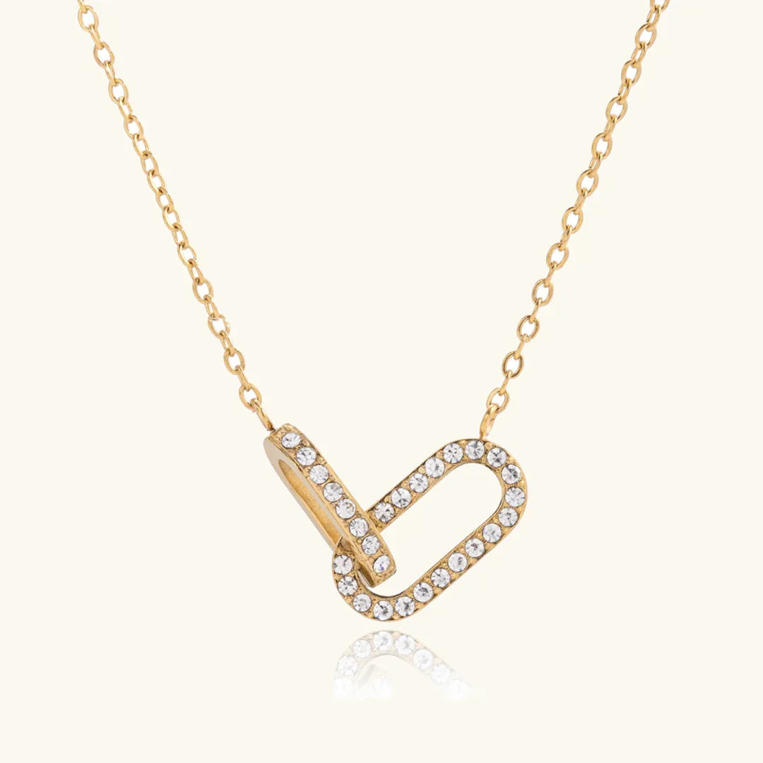 Gold Plated Interlocking Diamond Pendant