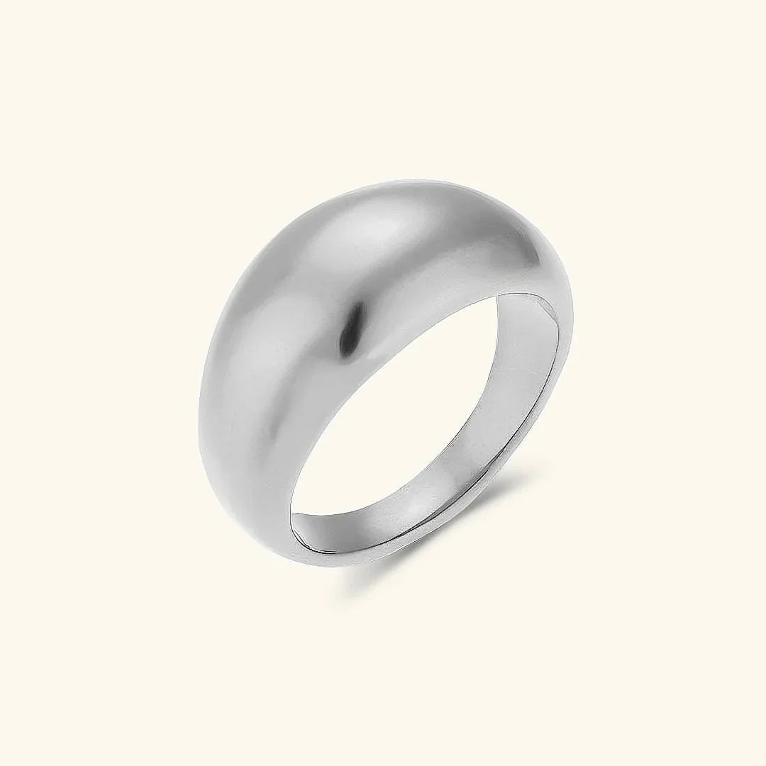 Gold-Plated Minimalist Dome Ring for Women