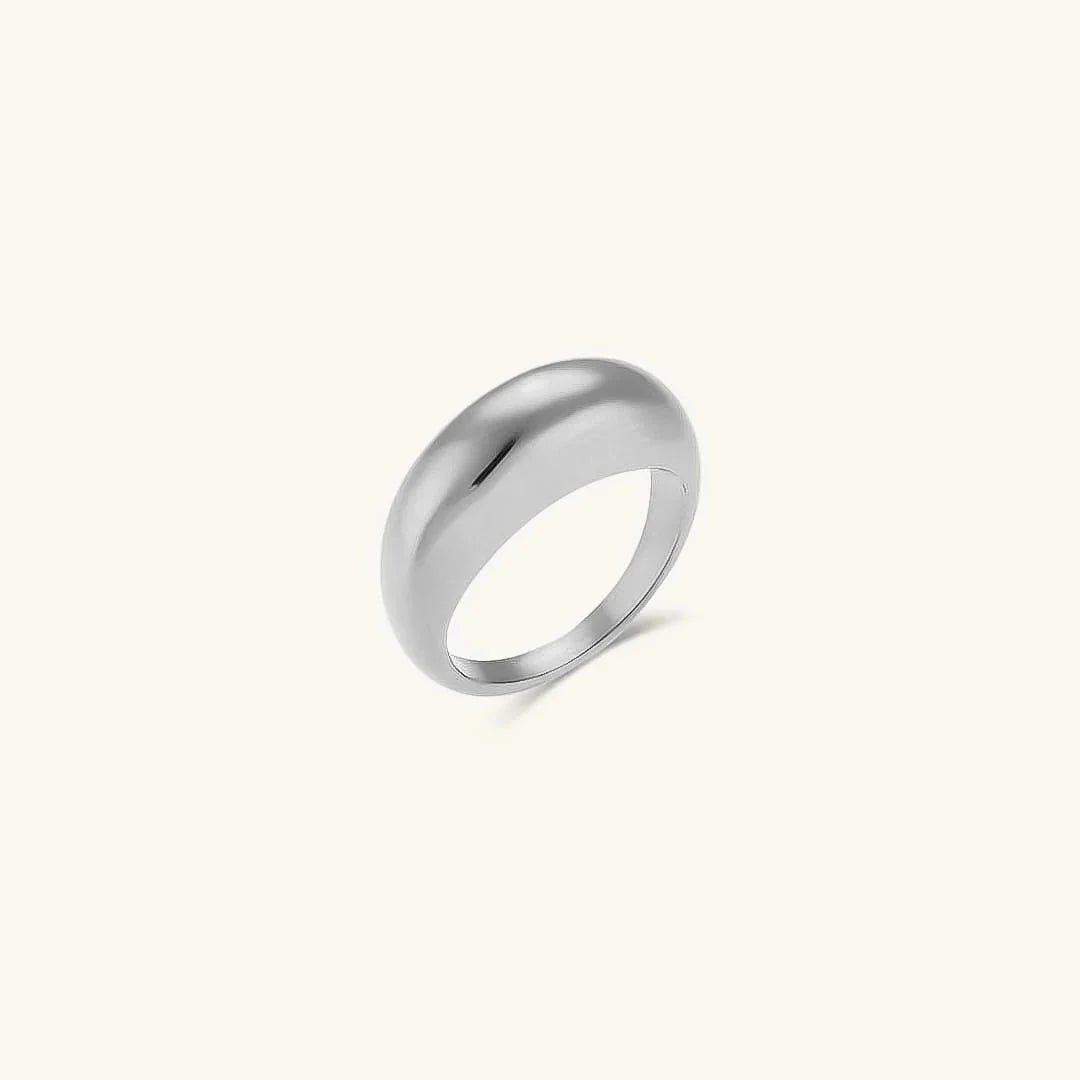 Gold-Plated Minimalist Dome Ring for Women