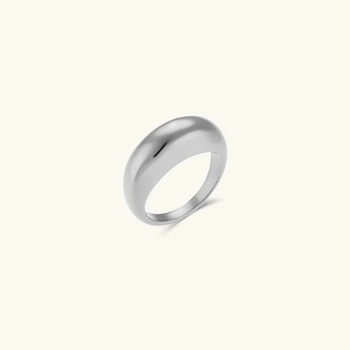 Gold-Plated Minimalist Dome Ring for Women