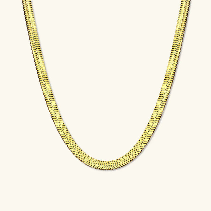 Gold-Tone Herringbone Necklace Jewelry Set