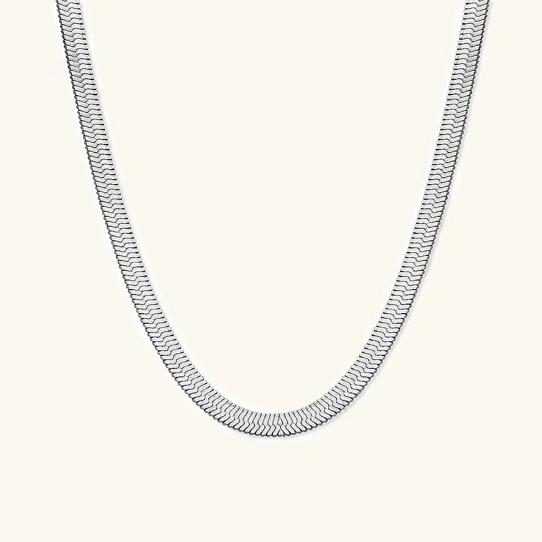 Gold-Tone Herringbone Necklace Jewelry Set