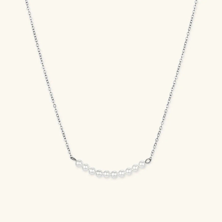 Gold-Plated Faux Pearl Chain Necklace for Women