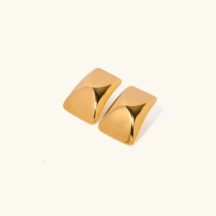 Gold-Plated Earrings with Stainless Steel and PVD Gold