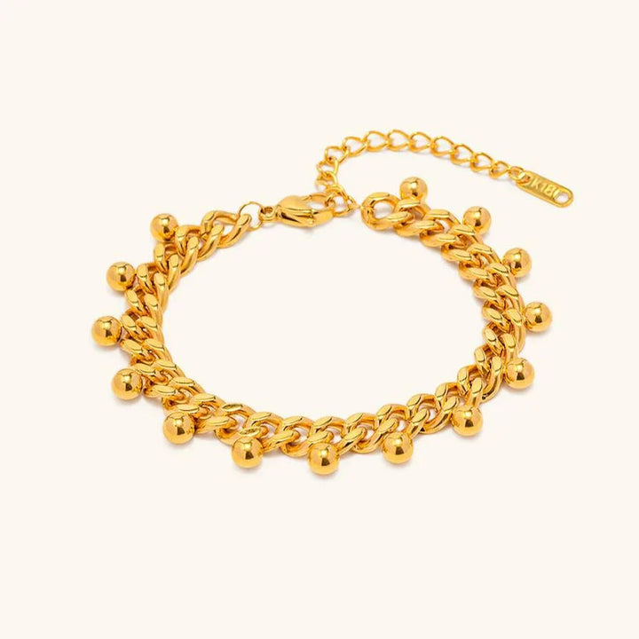 Gold-Plated Charm Chain Bracelet for Women