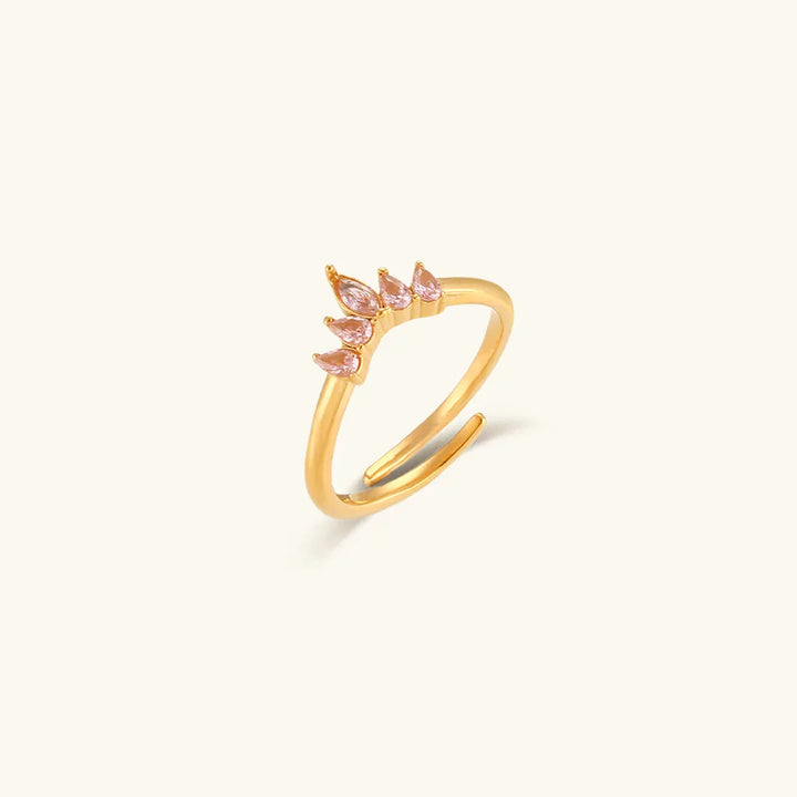 Gold-Plated Diamond Ring For Women