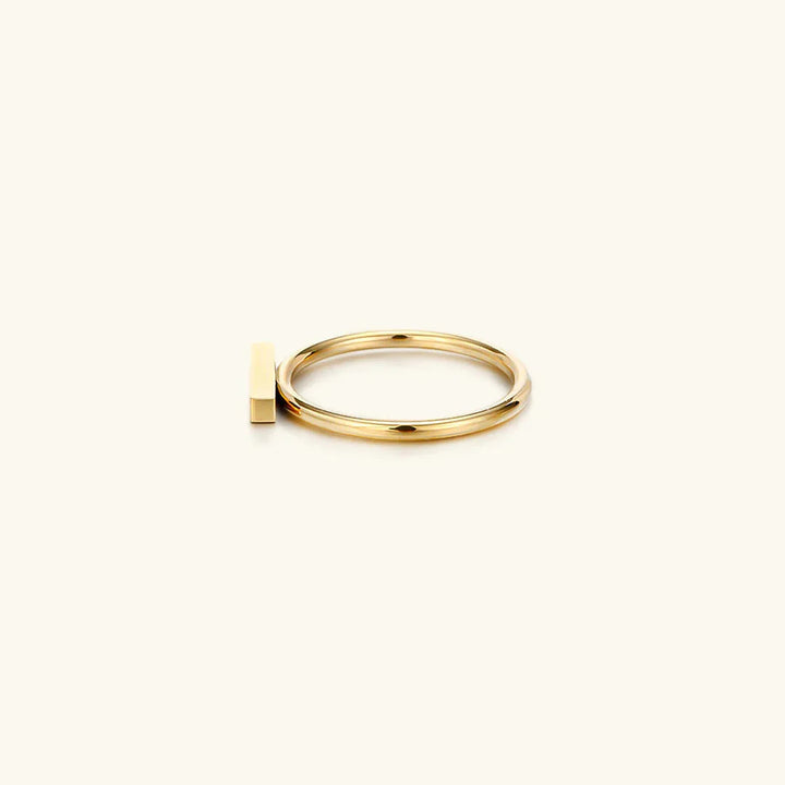 Gold-Plated Bar Accent Ring for Women