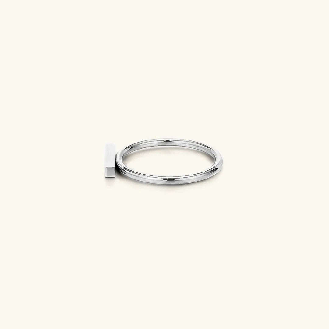 Gold-Plated Bar Accent Ring for Women