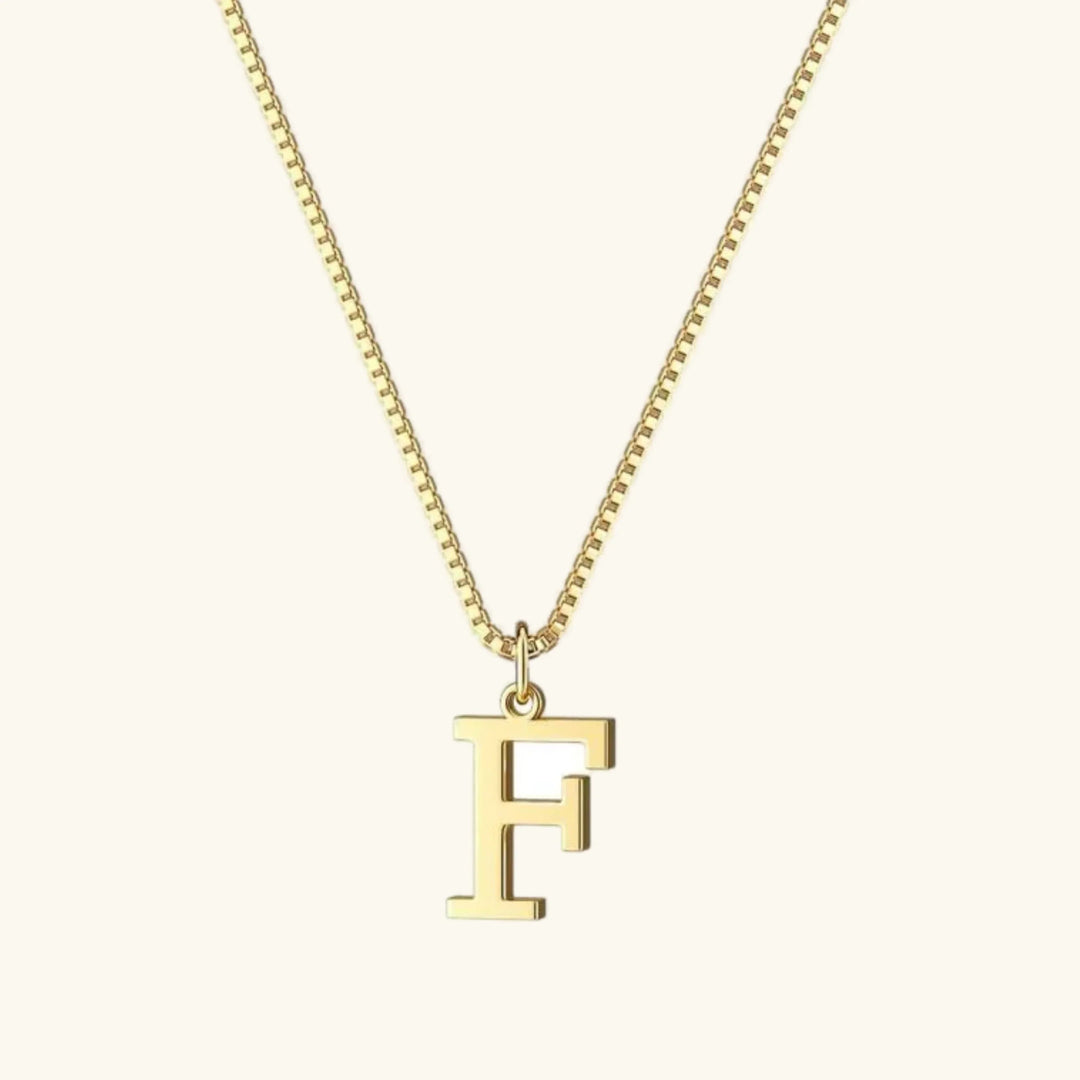 Gold-Tone Letter Initial Pendant Necklace