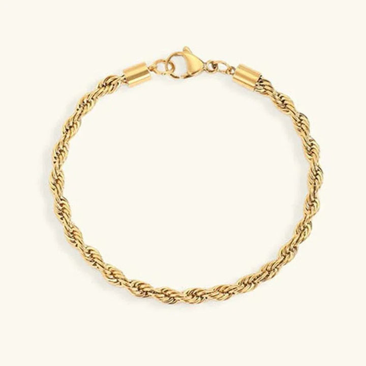 Gold-Plated Rope Chain Bracelet Women