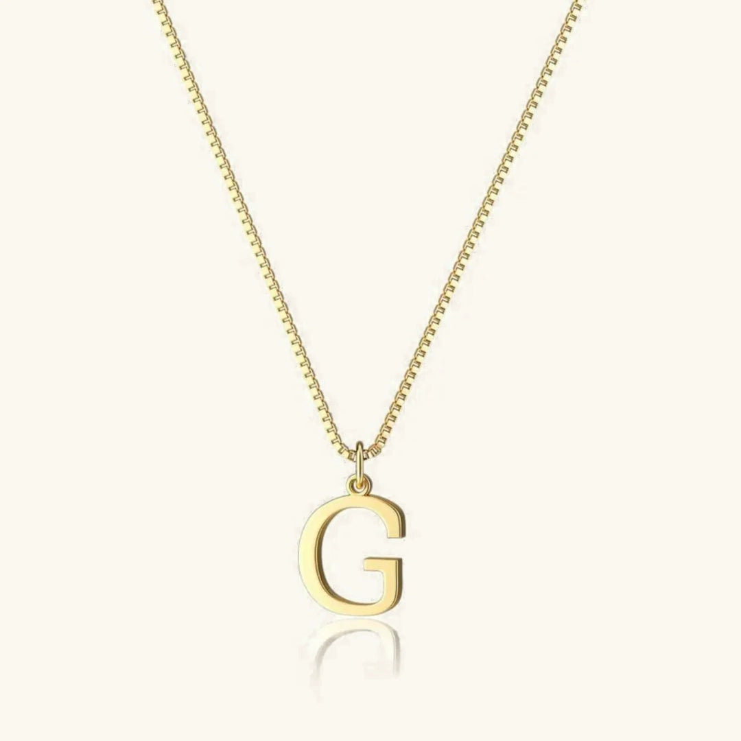 Gold-Tone Letter Initial Pendant Necklace