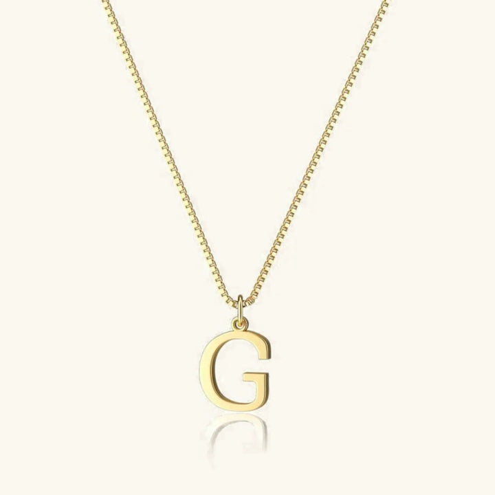 Gold-Tone Letter Initial Pendant Necklace