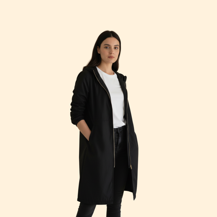 Gathered Hood Jacket