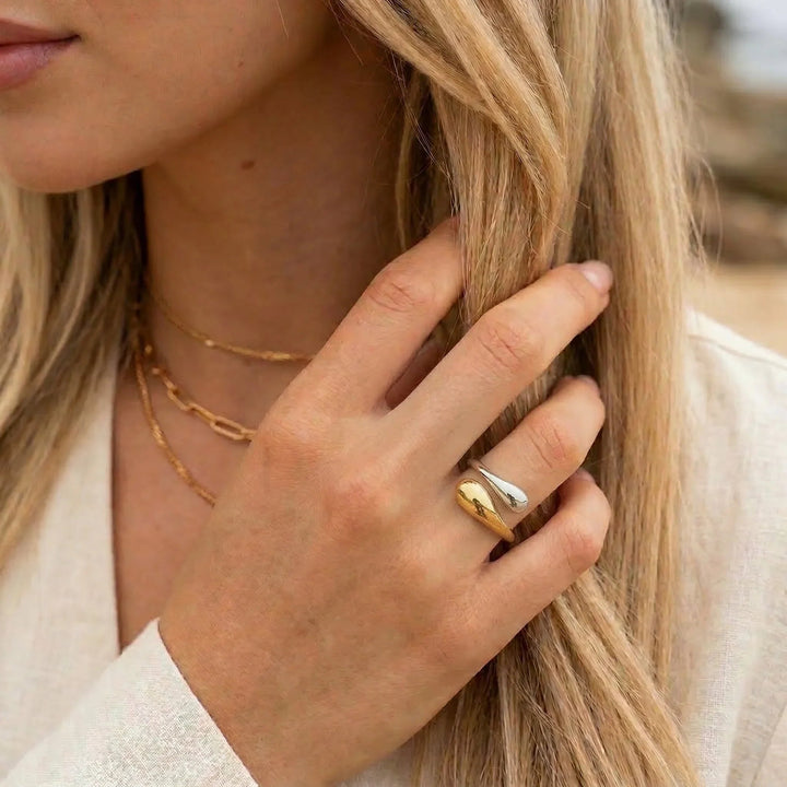 Gold-Plated Open-Ended Gold Ring