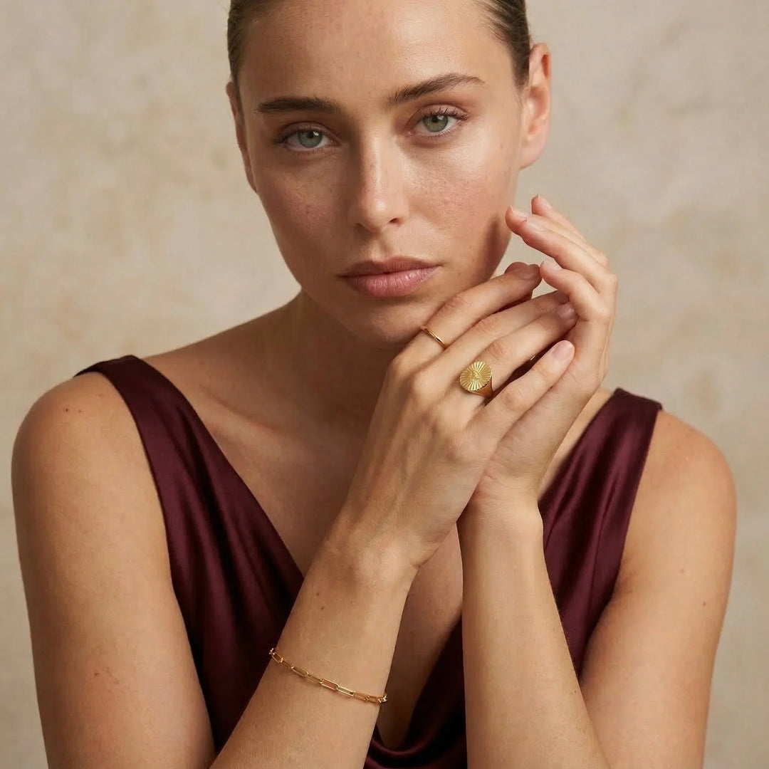 Gold-Plated Minimalist Ring For Women